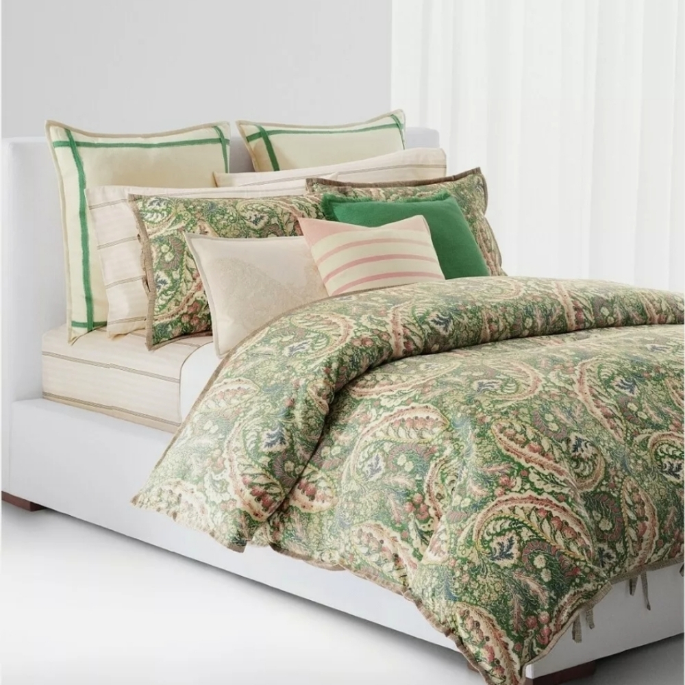 Ralph Lauren Home Allie Stripe Standard Pillowcases Cream MSRP $130 - Picture 7 of 8